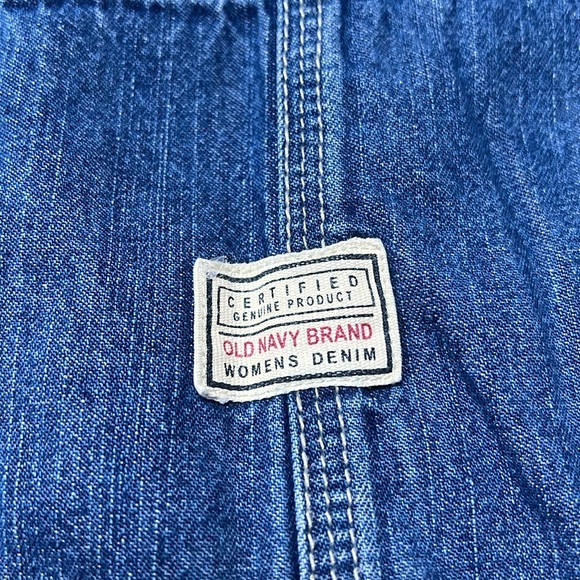 Old Navy Women's Blue Denim Vintage Overalls Blue Jean Dungarees - Picture 4 of 11